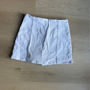 White Denim Skort